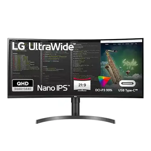 LG UltraWide Curved QHD Monitor 35WN75CP-B mit 35 Zoll VA-Panel
