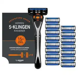 Nassrasierer für Herren mit 5 Klingen von Amazon, Mehrfarbig
