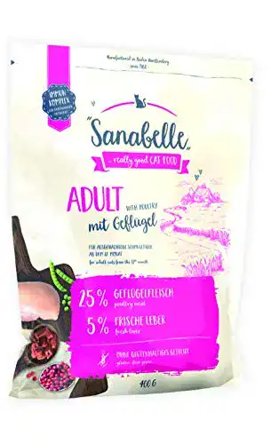 Sanabelle Katzenfutter Adult Geflügel 400g Trockenfutter für Katzen
