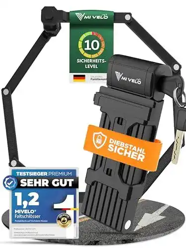 E-Bike Schloss Mivelo Faltschloss mit hoher Sicherheit und 120 cm Länge