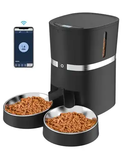 Futterautomat für Hunde und Katzen von WellToBe mit intelligenter Steuerung