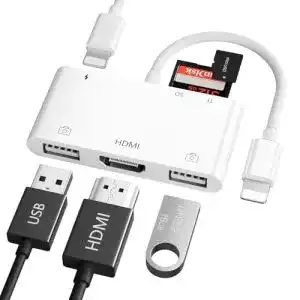 Feinodi Lightning HDMI Adapter 6 in 1 für iPhone und iPad