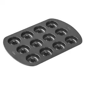 Wilton Mini-Donut-Backform mit 12 Vertiefungen aus Stahl