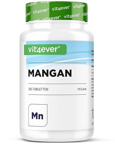 Mangan Vit4Ever 10 mg – 365 Tabletten für ein Jahr