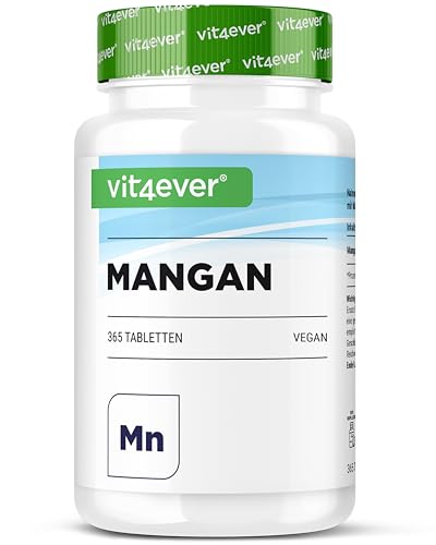 Mangan Vit4Ever 10 mg – 365 Tabletten für ein Jahr