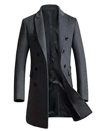 Herrenmantel aus Wolle von Vogstyle für den Winter