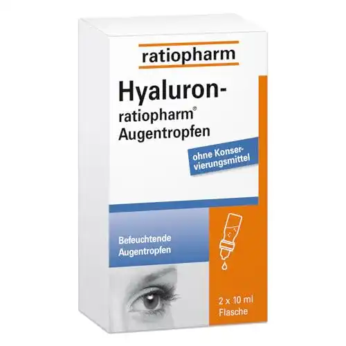 Hyaluron-Augentropfen für die Befeuchtung trockener Augen