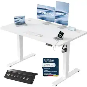 Höhenverstellbarer Schreibtisch von JUMMICO 120×60 cm für ergonomisches Arbeiten