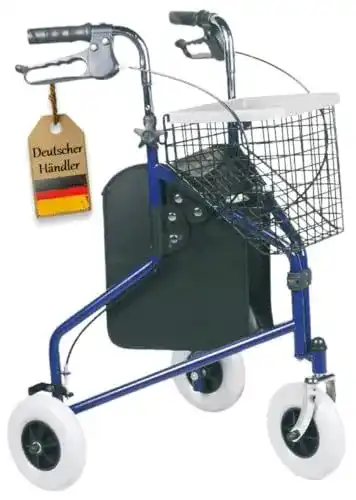 Fabacare Rollator Actimo Delta, 3-Rad-Rollator für bis zu 120 kg