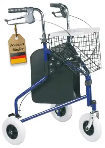 Fabacare Rollator Actimo Delta, 3-Rad-Rollator für bis zu 120 kg