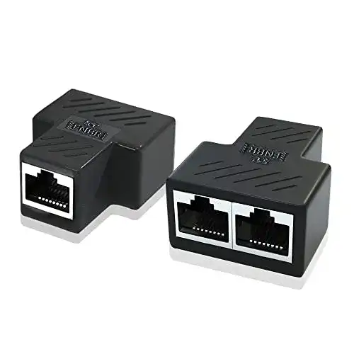 LAN-Splitter Fnbr – 1 auf 2 Kabel Ethernet Verteiler für Netzwerknutzung