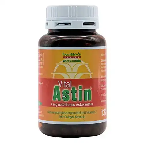 Astaxanthin Ivarsson VitalAstin 300 Kapseln mit 4 mg natürlichem Astaxanthin