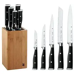 WMF Messerblock Grand Class 6teilig mit Messerset und Bambus-Block