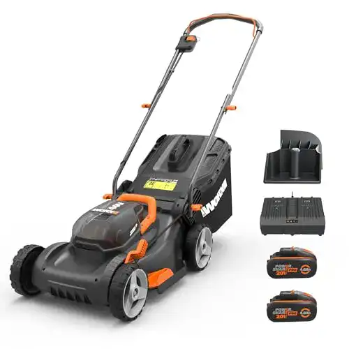 Akku-Rasenmäher mit Mulchfunktion WORX WG743E für Gärten bis 500 m²