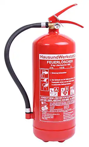 6 kg ABC-Pulver-Feuerlöscher mit 9 Löscheinheiten für gewerbliche Nutzung