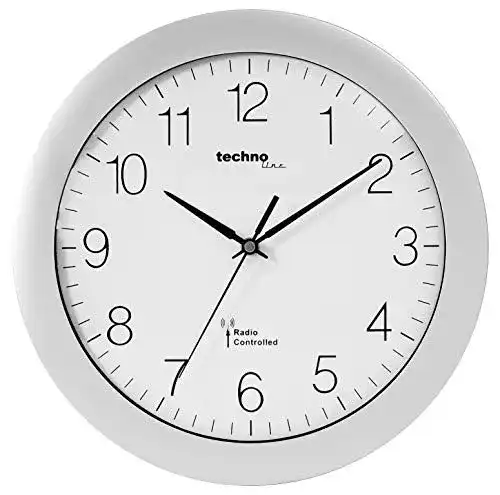 Funk-Wanduhr Technoline WT 8000 mit lautlosem Betrieb, Ø 30 cm