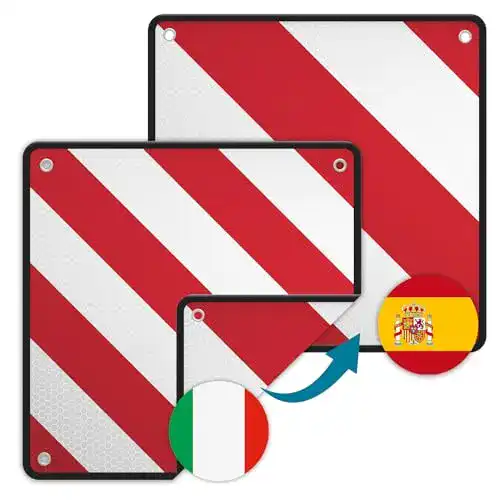Warntafel für Italien und Spanien 2in1 aus Aluminium