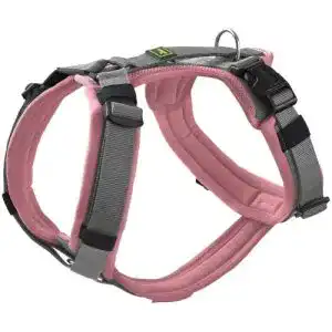 Hundegeschirr Hunter Maldon UP in Altrosa/Grau, Verstellbar und Reflektierend
