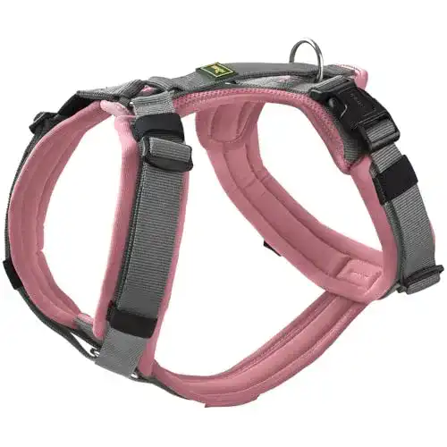 Hundegeschirr Hunter Maldon UP in Altrosa/Grau, Verstellbar und Reflektierend