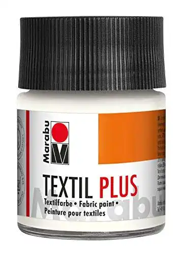Stoffmalfarbe Marabu Textil Plus Weiß 50 ml für dunkle Stoffe