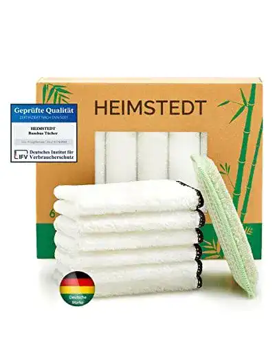 Bambus Stofftaschentücher HEIMSTEDT, Schwarz, 6er Set