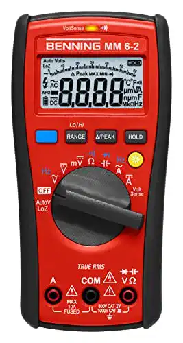 Benning MM 6-2 True RMS Digital-Multimeter mit Tasche und Zubehör