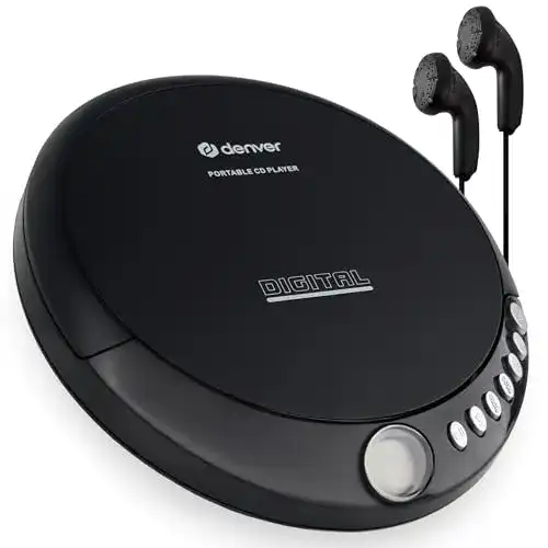 Discman Denver DM-24 in Schwarz für mobile Musikwiedergabe