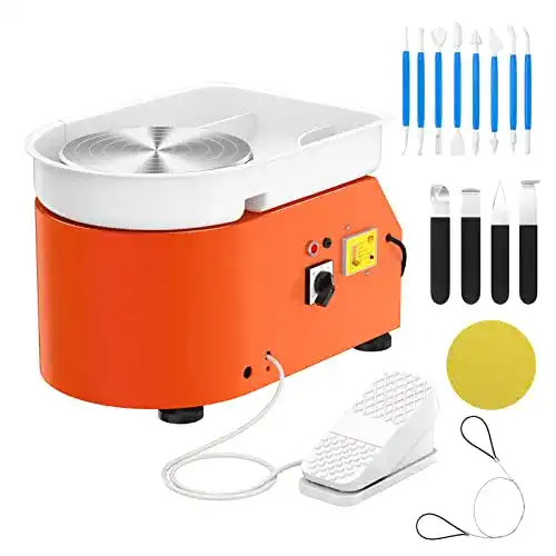 Elektrische Töpferscheibe Hukoer 25 cm 350 W für Keramikarbeiten