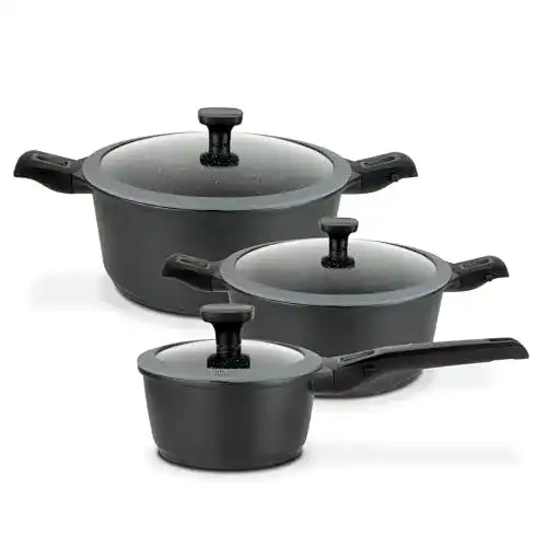 GSW 167772 Kochtopf-Set Easy Click 6-teilig aus Aluminium
