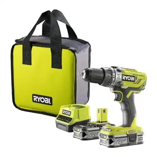 Ryobi Akkuschrauber 5133003345 Schlagbohrschrauber mit 2x 2,5 Ah Akkus
