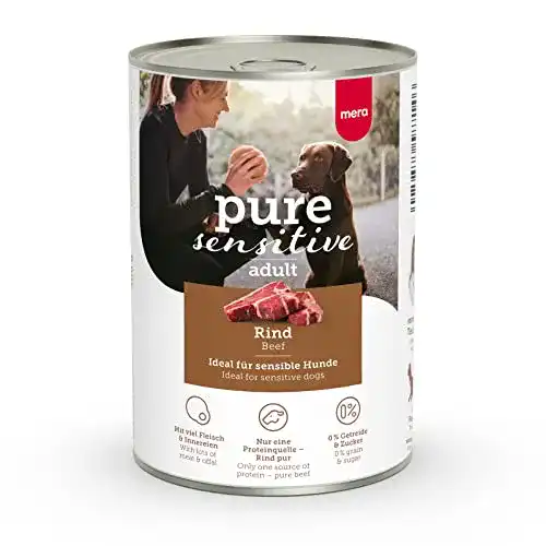 Nassfutter für Hunde mit hohem Fleischanteil – MERA Pure Sensitive Rind