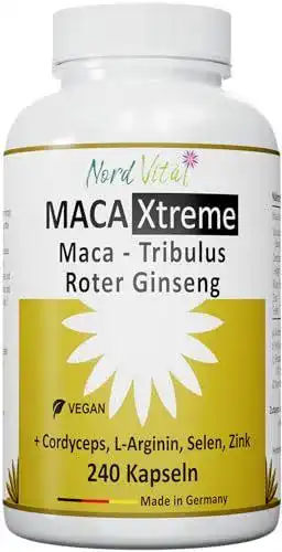 Testosteron-Booster Nord Vital 240 Kapseln mit Maca Gold