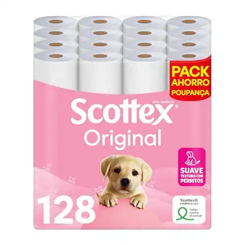 Toilettenpapier Scottex Original 128 Rollen, weiß