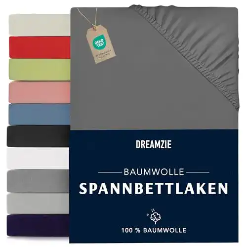 Spannbettlaken Dreamzie 180×200 cm aus Oeko-Tex Baumwolle