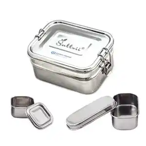Edelstahl Brotdose Sattvii Premium Lunchbox