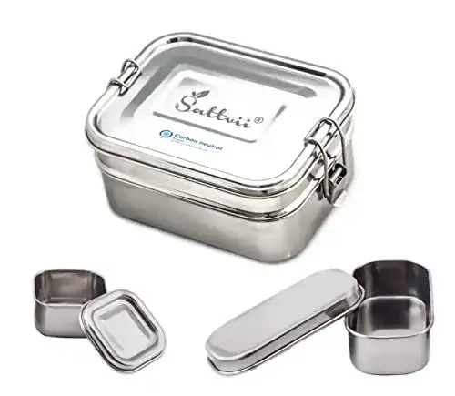 Edelstahl Brotdose Sattvii Premium Lunchbox