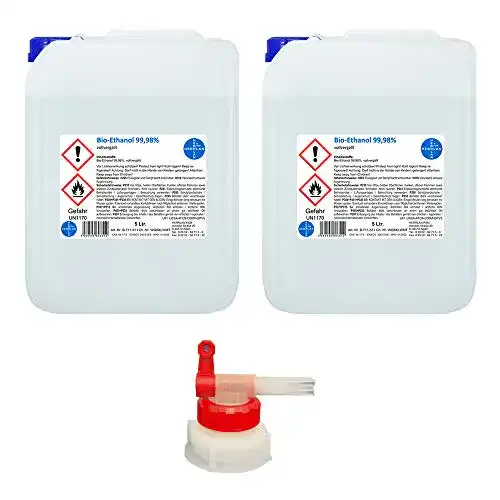 Bioethanol Kamin-Ethanol 99,98% Alkohol-Gehalt 10 Liter im Kanister