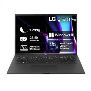 Laptop Windows 11 LG Gram Pro 17 Zoll Notebook mit Intel Core Ultra 7