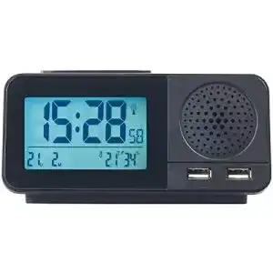 Radiowecker für Senioren von Auvisio mit Funkuhr und USB-Ladefunktion