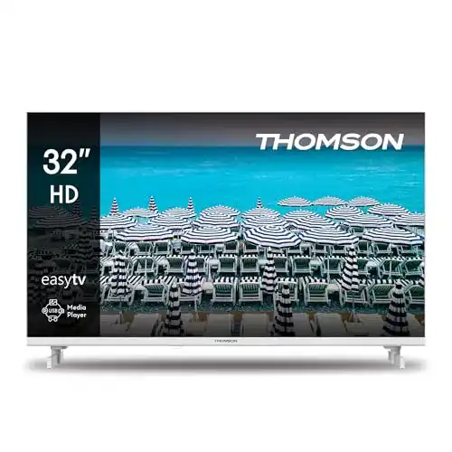 Thomson 32 Zoll Fernseher LED HD in Weiß mit Triple-Tuner und HDMI
