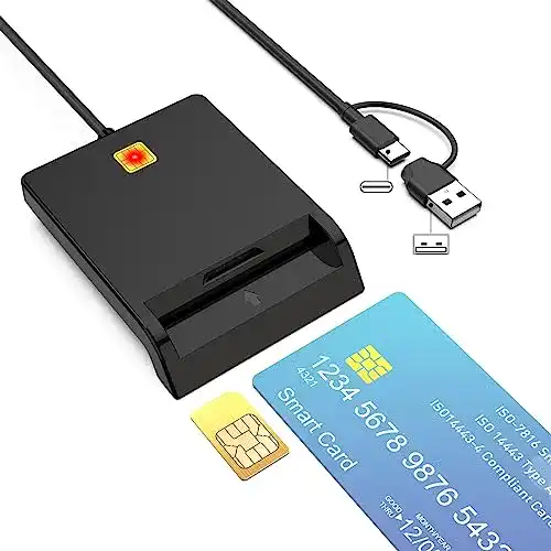 Sim-Kartenleser Rocketek Smart Card Reader für Militär CAC Karten