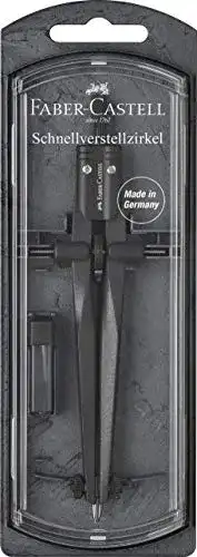 Faber-Castell 174530 Schnellverstellzirkel Stream, Blackstone