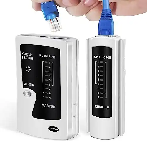 Netzwerktester von PETECHTOOL für RJ45 und RJ11 Kabel