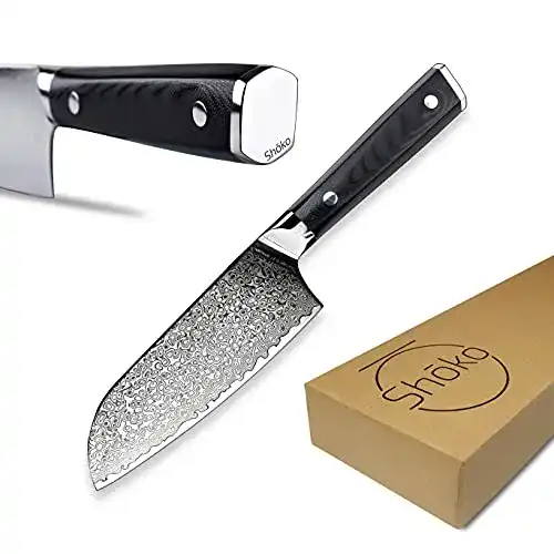 Kochmesser Shoko Damastmesser Slim Santoku