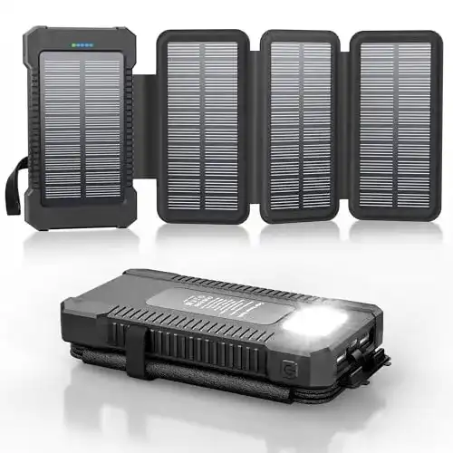 Outdoor Powerbank Mvpkings Solar 26800 mAh mit 4 Solarpanelen
