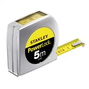 Stanley Maßband Powerlock 5m mit Sichtfenster und Gürtelclip