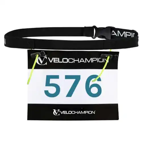 Startnummernband Velochampion Running Waistpack Belt Elastischer Gürtel für Wettkämpfe
