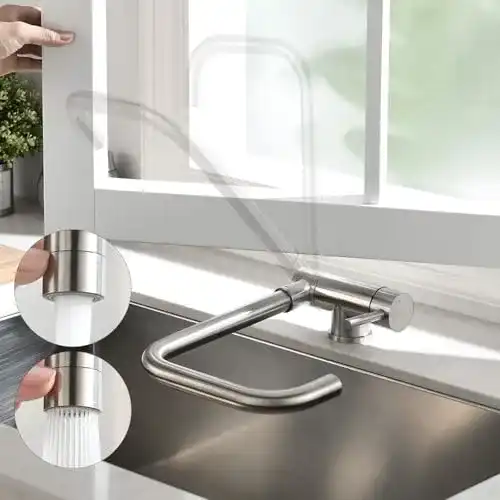 Vorfenster-Armatur CECIPA Hochdruck Wasserhahn für die Küche, klappbar