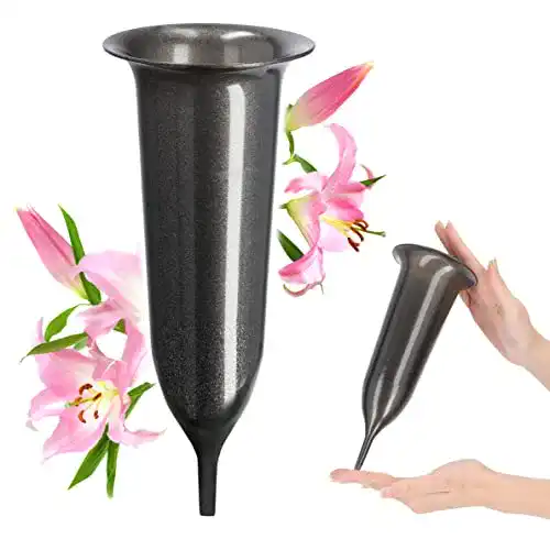 Grabvase Kadax – Kunststoffvase für Gräber, wetterfest und frostsicher