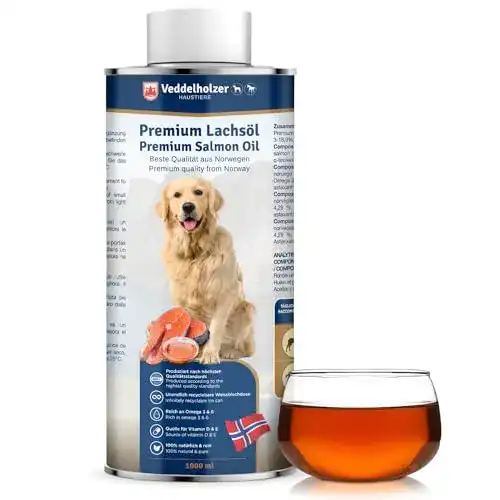 Lachsöl für Hunde – Veddelholzer Lachsöl 1 Liter